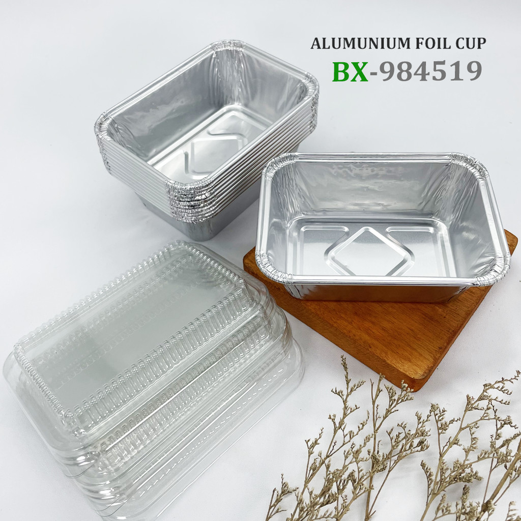 Alumunium Foil Cup BX 984519 Tutup Aluminium Tray Lasagna Macaroni Schotel Klapertart Brownies Cake