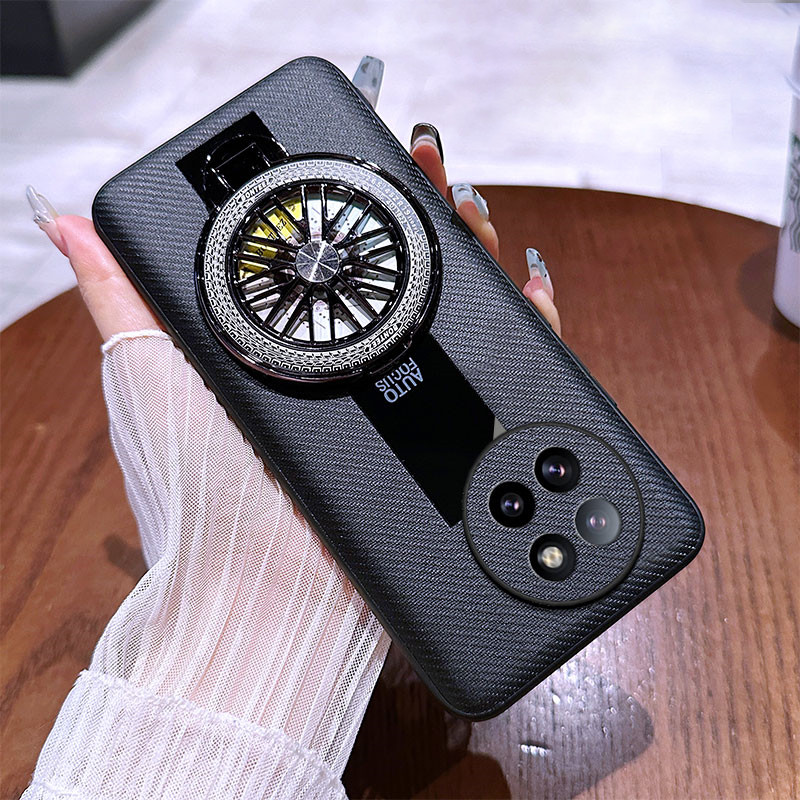 Untuk Xiaomi Civi 2 3 4 Pro Case Genuine Leather Fingerprint Magnetic Suction Gyroscope Bracket untu