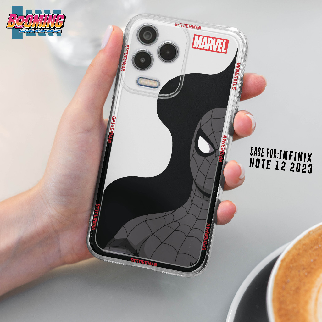 Case Infinix Note 12 2023 Casing Infinix Note 12 2023 Motif [SPIDERMAN] Booming Case Softcase Premiu