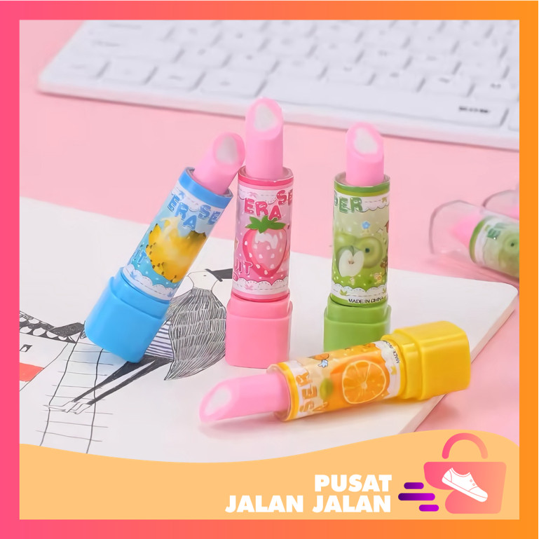 

PJJ - S5671 Penghapus Bentuk Lipstik Beauty / Penghapus Pensil Bentuk Lipstik Warna Warni / Penghapus Pensil model Lipstik