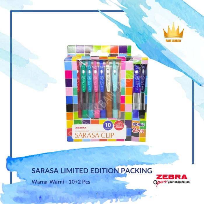 

[PROMOSI] Multi Colour Sarasa Limited Edition Packing / Warna Warni - 10 + 2 PCS - Set