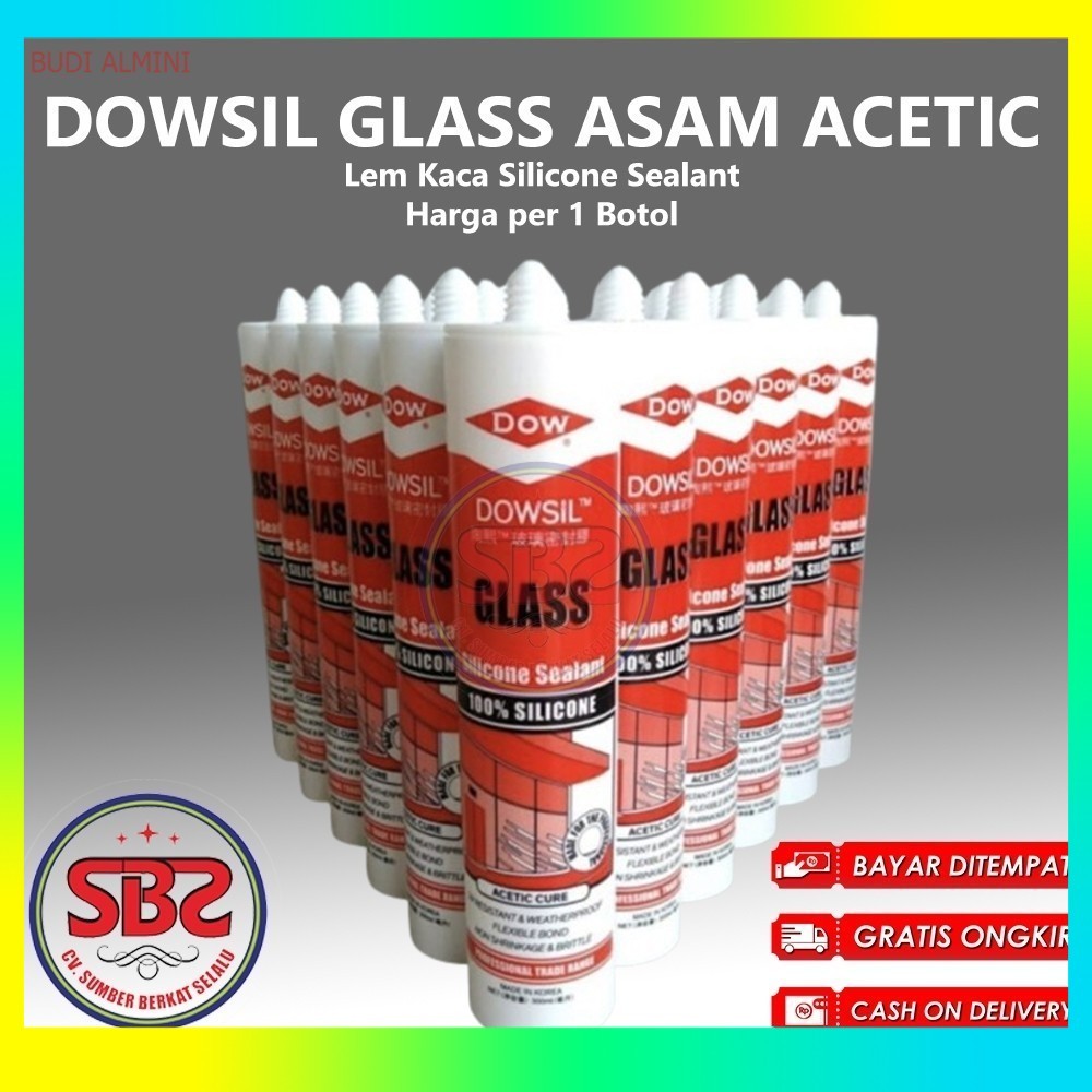 DOWSIL GLASS - Lem Kaca Silicone Sealant DOWSIL GLASS / DOWSIL ASAM ACETIC 300ml