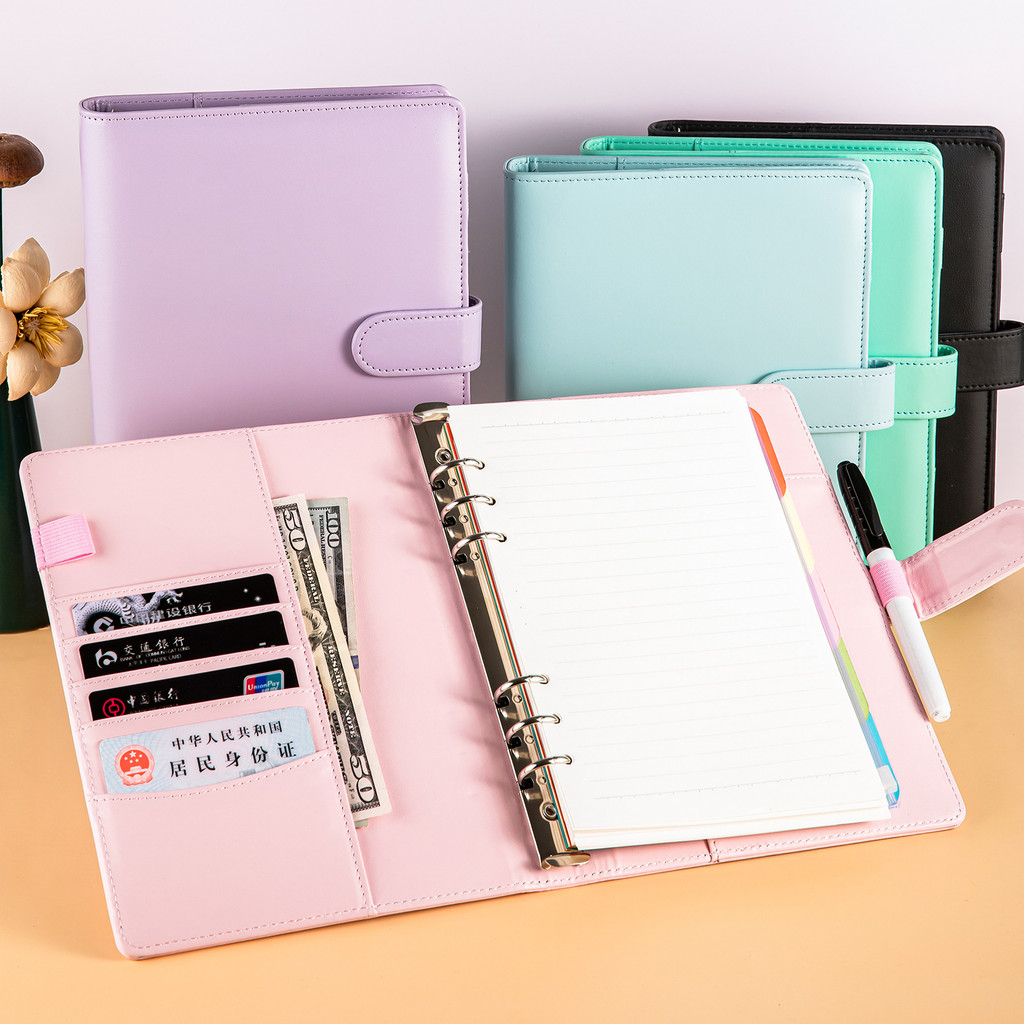 

A5 With 80 Sheet Inner Line PU Leather DIY Binder Notebook Cover Diary Agenda Planner Paper Cover School Stationery