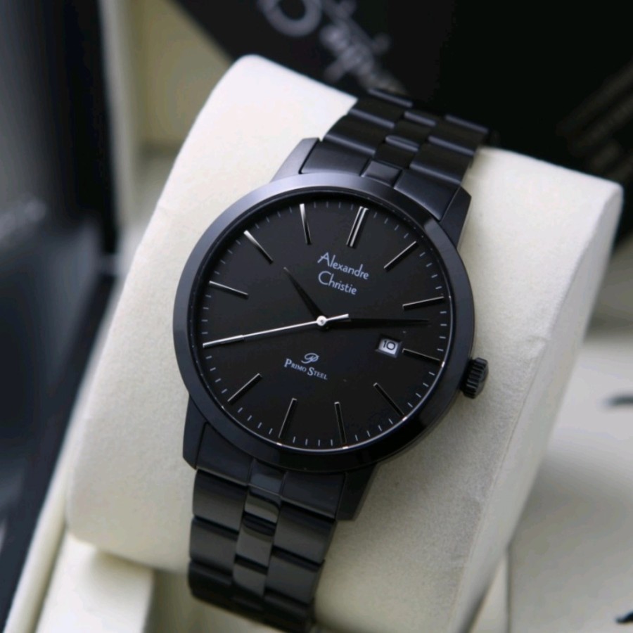 ORIGINAL Jam Tangan Pria Alexandre Christie AC 1007 / AC1007 Garansi 1 Tahun - Kulit & Rantai