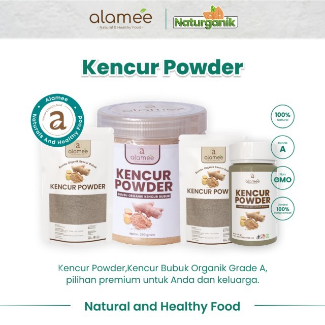 

ALAMEE Kencur Bubuk Bumbu Dapur Organik Murni Asli Seasoning Powder Spice Naturganik