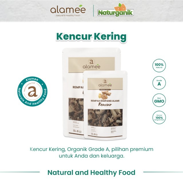

ALAMEE Kencur Iris Kering Dried Spice Galangal Rempah Rimpang Organik Naturganik