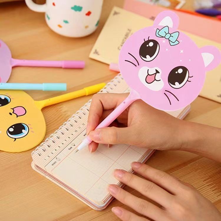 

bolpoin kipas kartun/pulpen kipas kartun souvenir lucu/Pulpen gel kipas/
