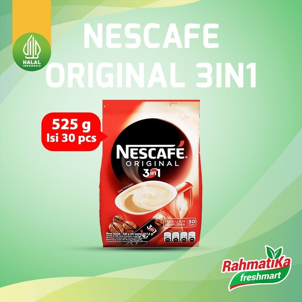 

Nescafe Original 3 in 1 Bag 525g (30 Sachet)