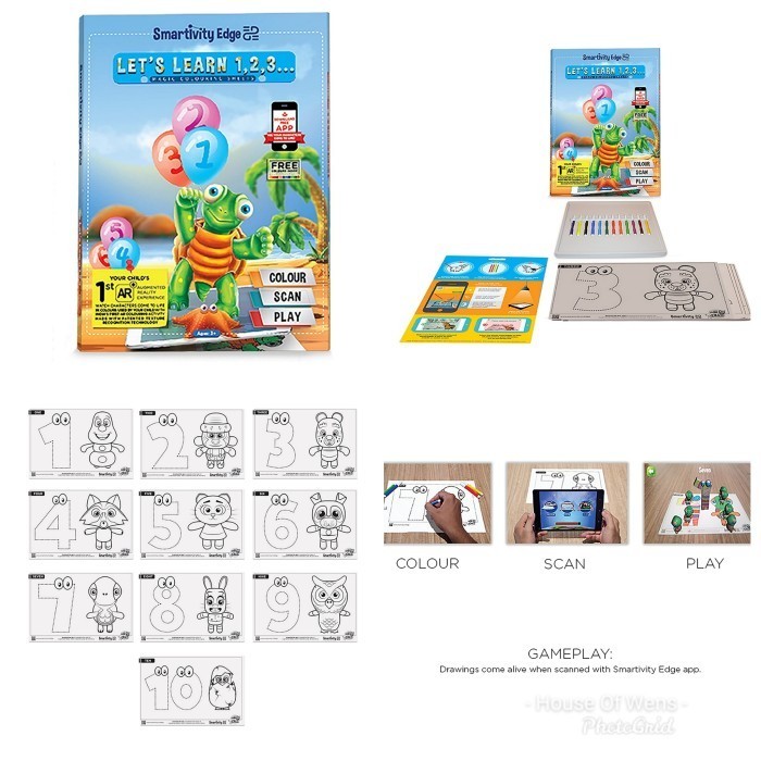 

SMARTIVITY EDGE LET'S LEARN 1 2 3 MAGIC COLOURING SHEETS