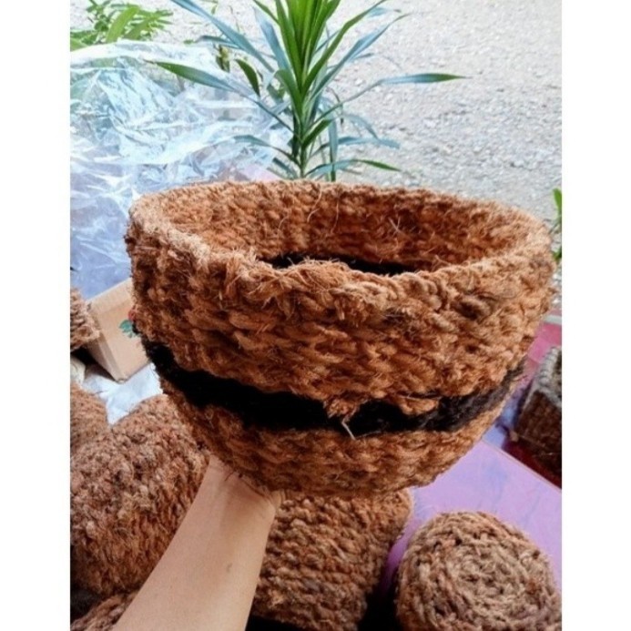 Pot serabut kelapa mangkok BESAR pot anggrek pot sabut kelapa