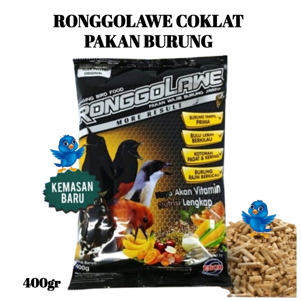Pakan Burung Anis Murai Cucak Voer Kuning Coklat Ronggolawe Ebod Jaya