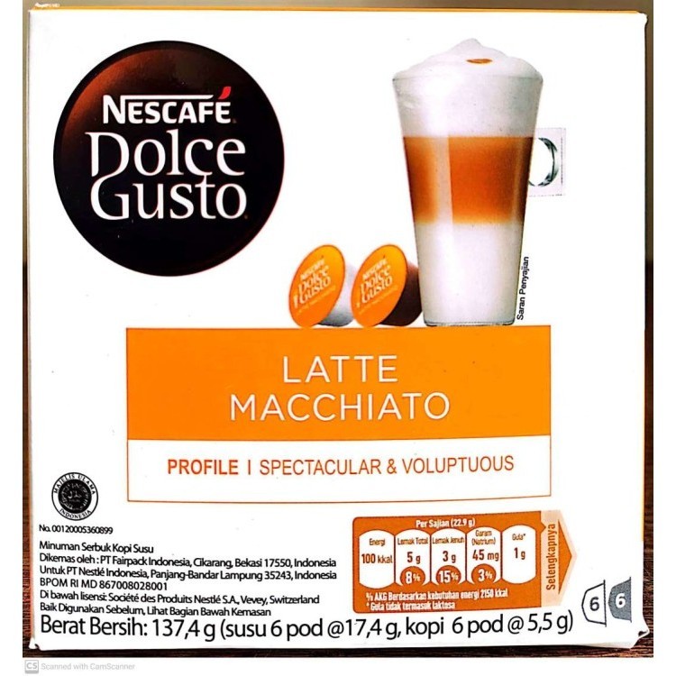 

Roux Nescafe Dolce Gusto Latte Macchiato 16 Capsule | Coffee Kapsul Kopi - ISI 12 - JUL 24