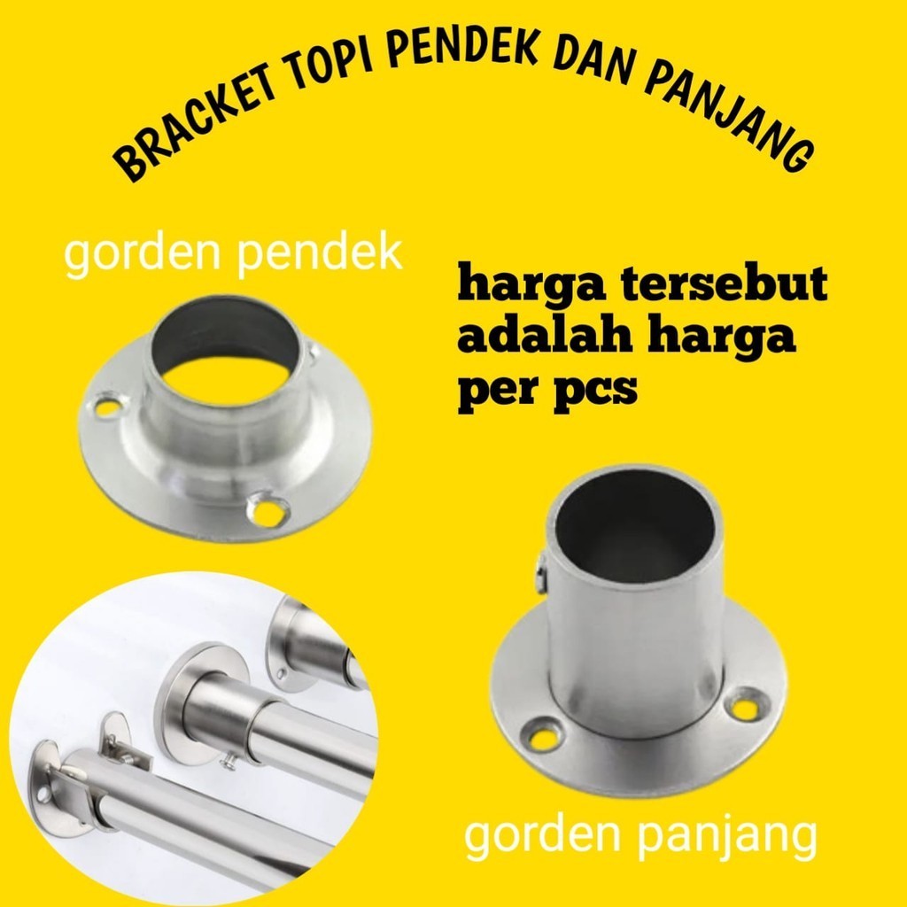 Endcup tembok gorden / bracket tembok gorden / Bracket Gorden, Bracket topi Gorden