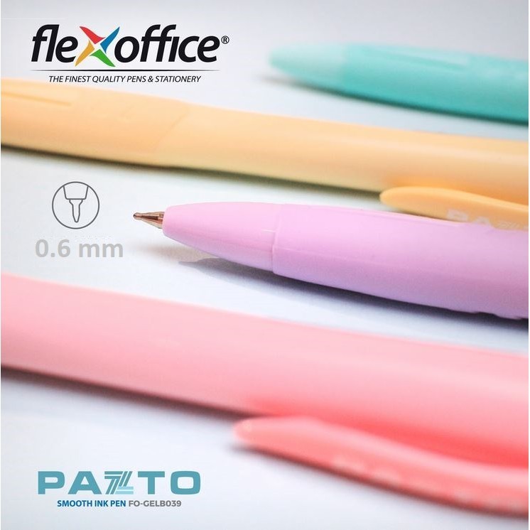 

Flexoffice Pulpen Smooth Ink Pen Pazto 0.6mm Hitam FO-GELB039
