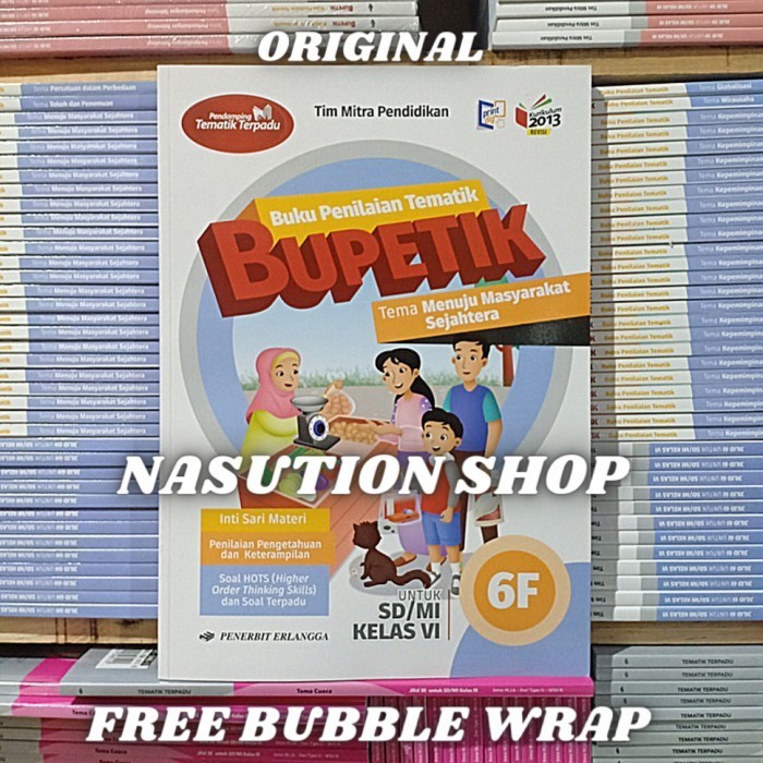 Terlaris ✨ -Buku Bupetik Kelas 6 SD 6F 6G 6H 6I K13 Revisi Erlangga  - 6I