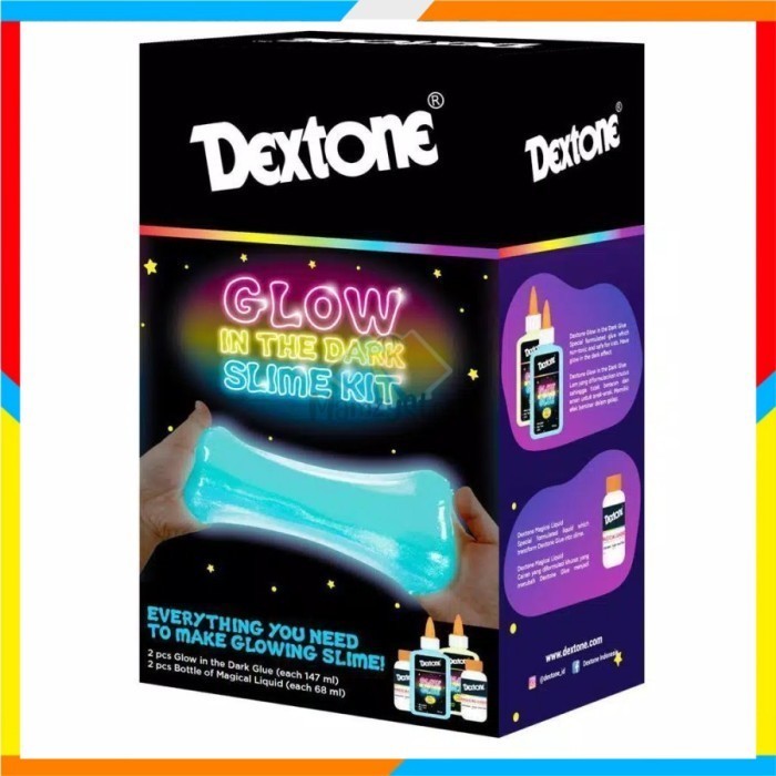 DEXTONE SLIME KIT GLOW IN THE DARK - BLUE
