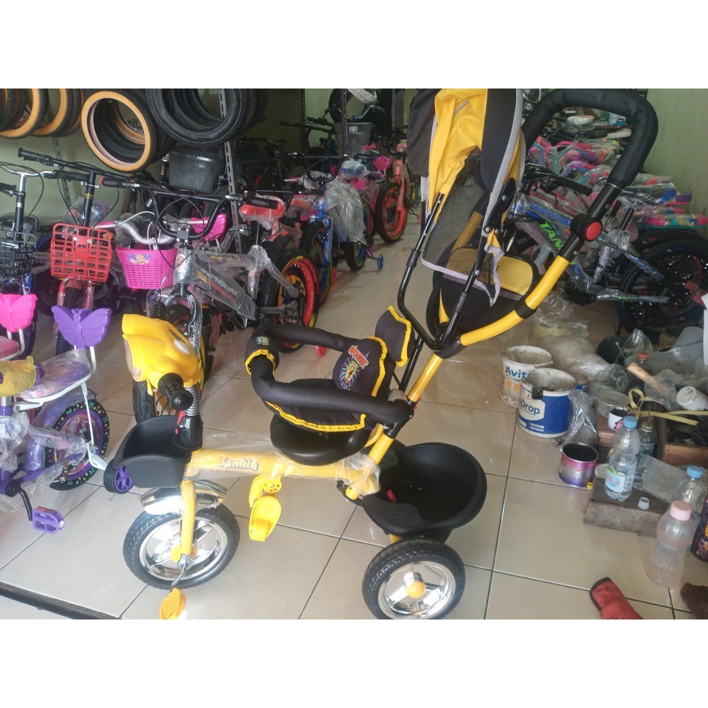 Stroller Baby Sepeda Dorong Anak Bayi Roda Tiga Family Premium Terbaru