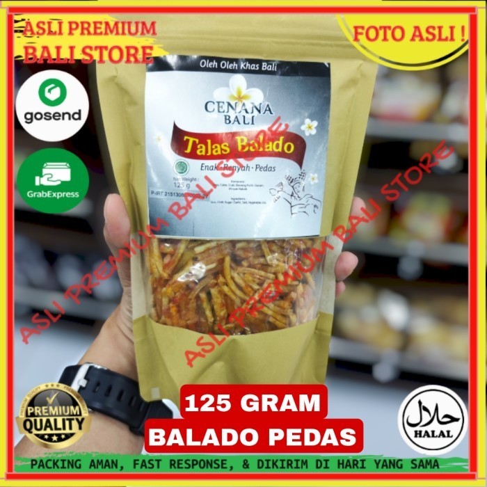 

OLEH OLEH MAKANAN CEMILAN CAMILAN SNACK KULINER KHAS ASLI ORI ORIGINAL BALI KERIPIK KRIPIK TALAS BALADO PEDAS 125 GRAM GR