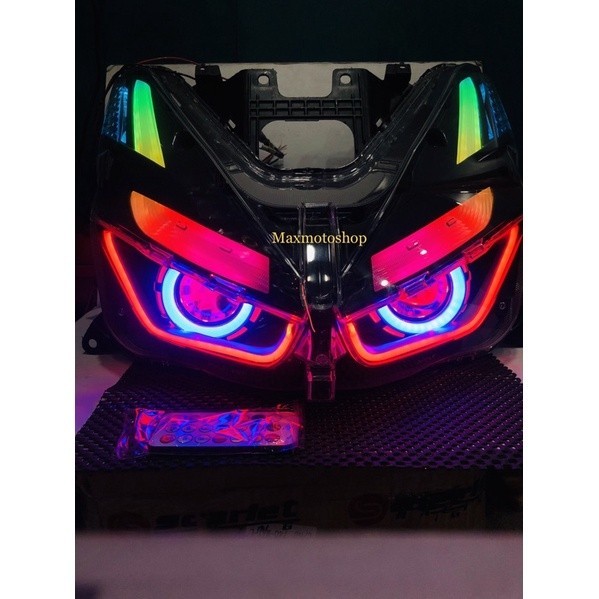 LAMPU PROJIE ALIS RGB RUNNING REMOTE VARIO 160 NEW SEPAKET REFLEKTOR FULL SET