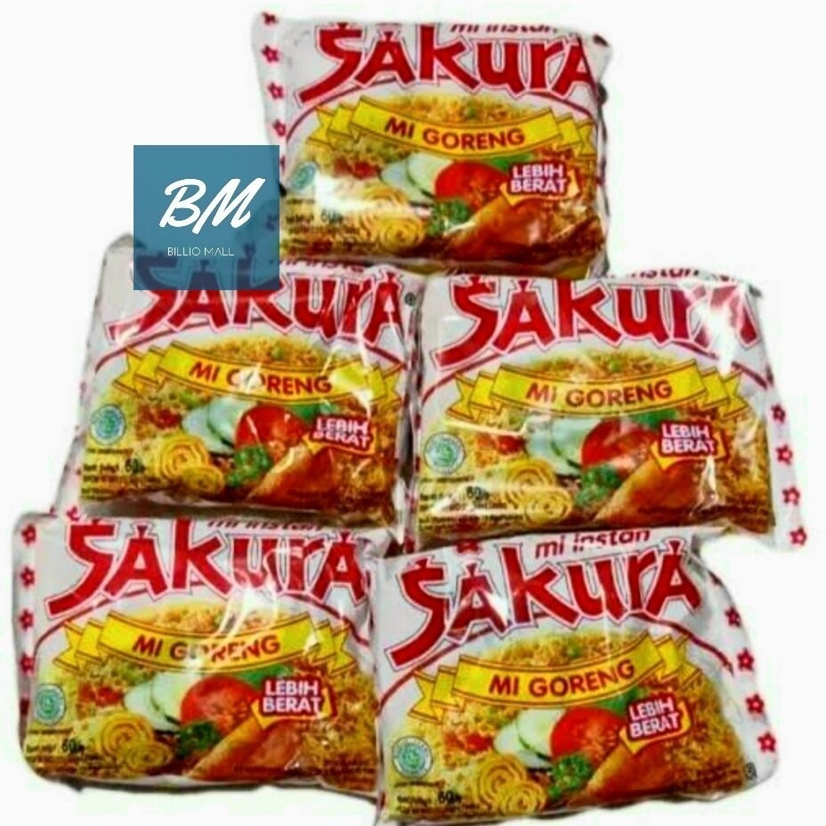 

d Mie Goreng Sakura 5 Pcs / Mie Sakura Goreng 5 x 60 gr