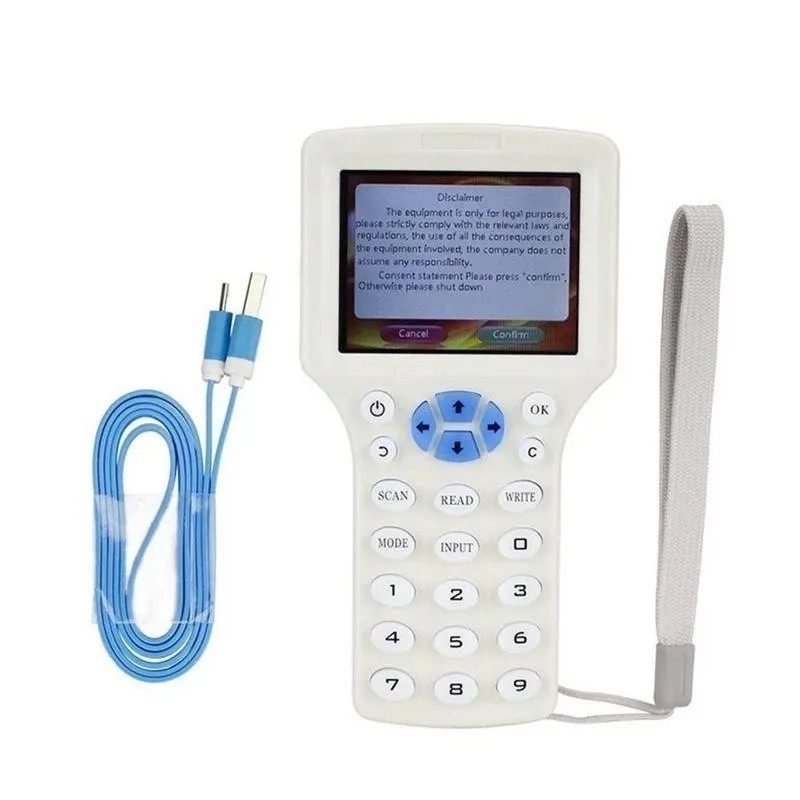 10 Frequency English Handheld RFID Smart Duplicator 13.56MHz NFC Chip  Encryption Decoding Reader 12