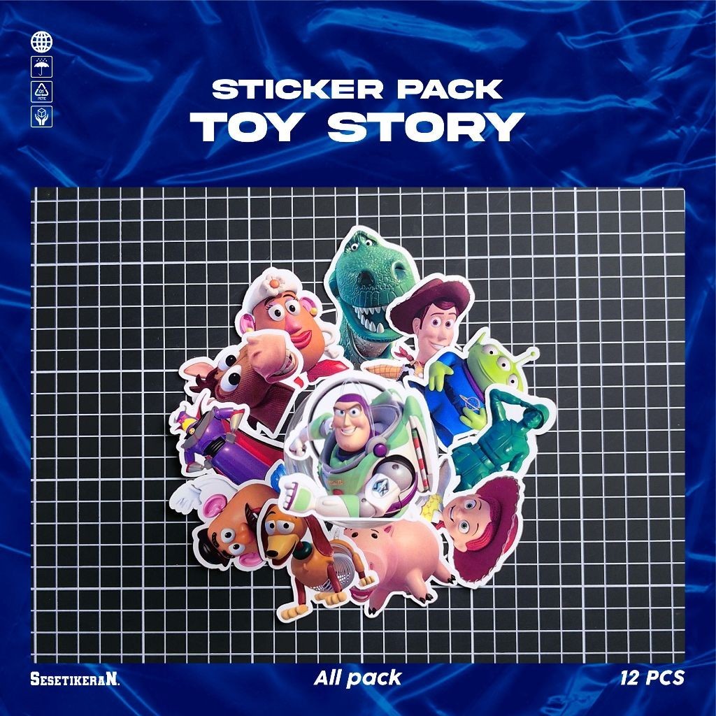 

COD✨ Sesetikeran Stiker Pack Kartun Lucu Toy Story Untuk Koper Laptop Skateboard