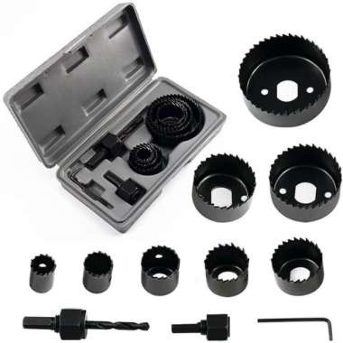 PROMO YUKIDO HOLESAW KIT 16PCS HOLE SAW KIT MATA BOR KAYU BULAT Pelubang Kayu Box Plastik SET 13pcs 