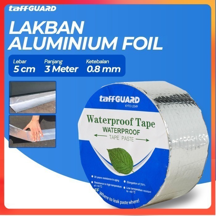 

KYTO Lakban Aluminium Foil Butyl 0.8 mm Waterproof 5 cm x 3 m - Silver