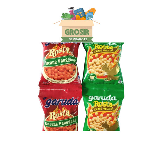 

Kacang Garuda Rosta Renceng isi 10 Pcs / Garuda Rosta Kacang Panggang 10 x 12 gr / Garuda Rosta 10 Bungkus