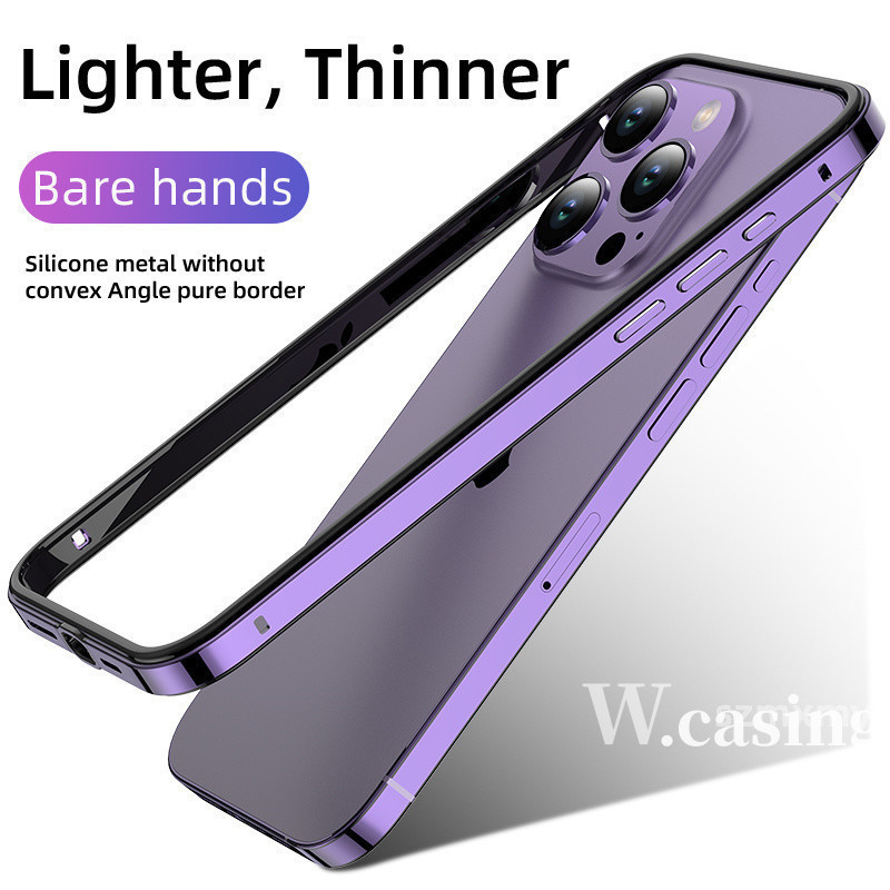 Luxury Lightweight Square Straight Edge Aluminum Metal Frame for iPhone 15 14 Plus 13 12 Pro Max Bet