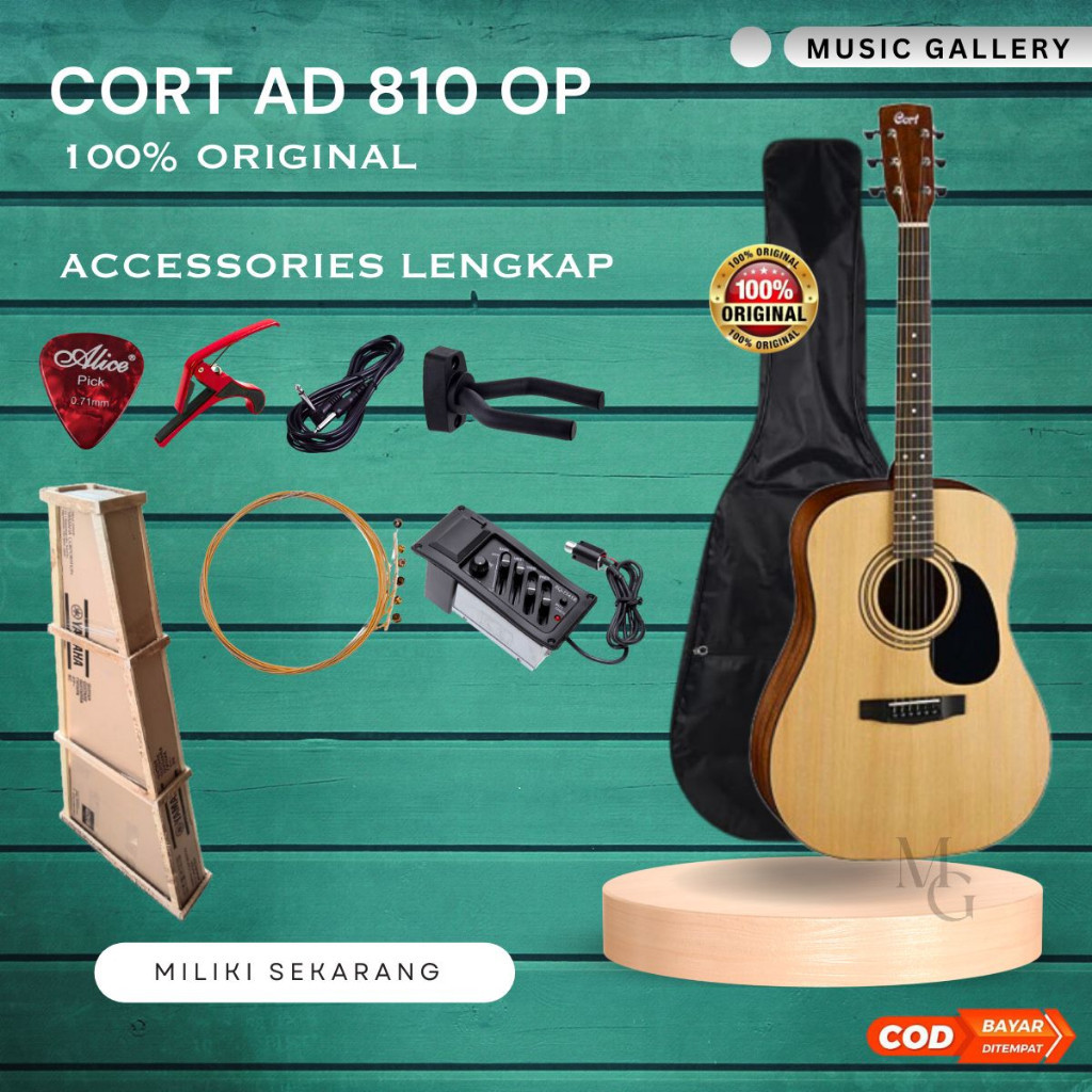 Gitar Guitar akustik elektrik listrik CORT ORIGINAL AD810 OP
