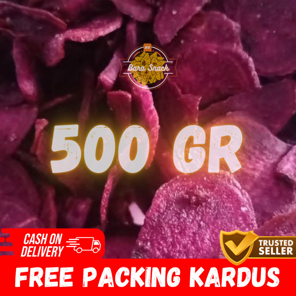 

[ 500gr ] Keripik Ubi Ungu Manis Premium / Keripik Ketela Ungu / Camilan Snack Kiloan Murah -K