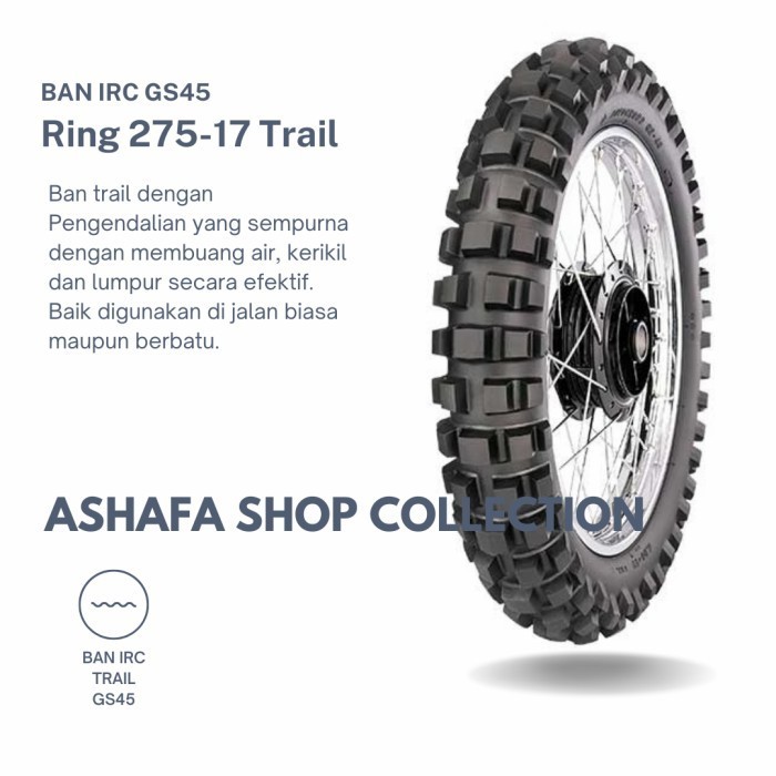 BAN MOTOR TUBETYPE BAN TRAIL/BAN TAHU/MOTORCROSS MEREK IRC 275-17 GS45