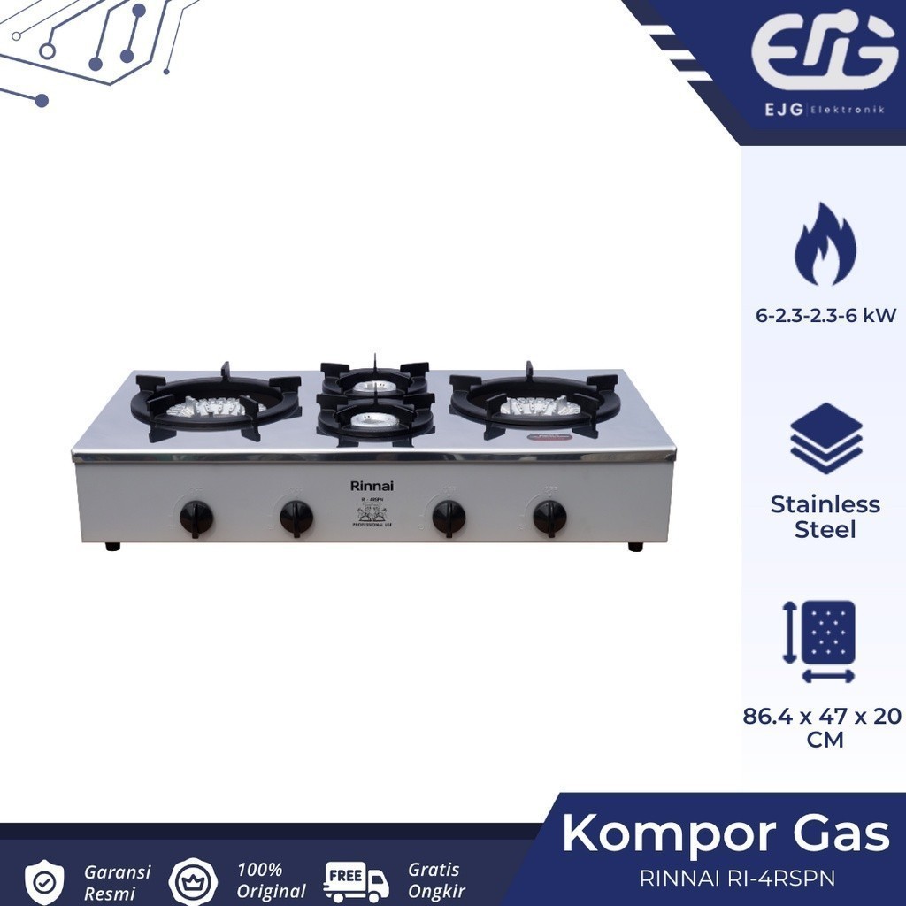 RINNAI RI-4RSP KOMPOR GAS 4 TUNGKU RI 4 RSP