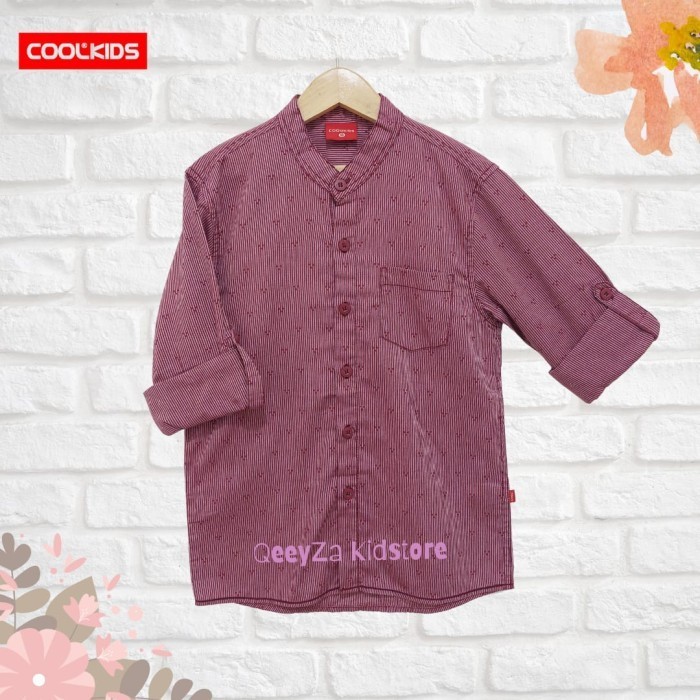 Terlaris ✨ -Kemeja Koko Anak Laki Laki by Cool Kids - Maroon, 5