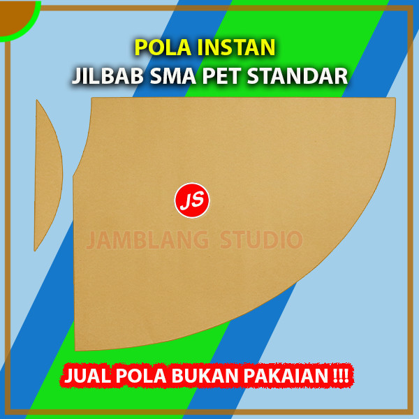 Pola Instan Jilbab Bergo SMA Pet Standar | Aneka Pola