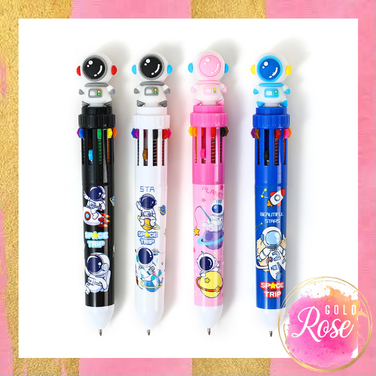 

ℛ - S6221 Bolpoin Lucu Karakter Astronot / Pulpen Mekanik 10 Warna / Pulpen Sekolah Lucu