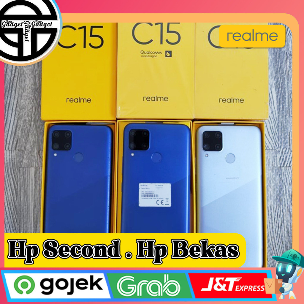 Realme C15 Ram 3/64GB | Ram 4/64GB | Ram 4/128GB Second Original Resmi Indonesia