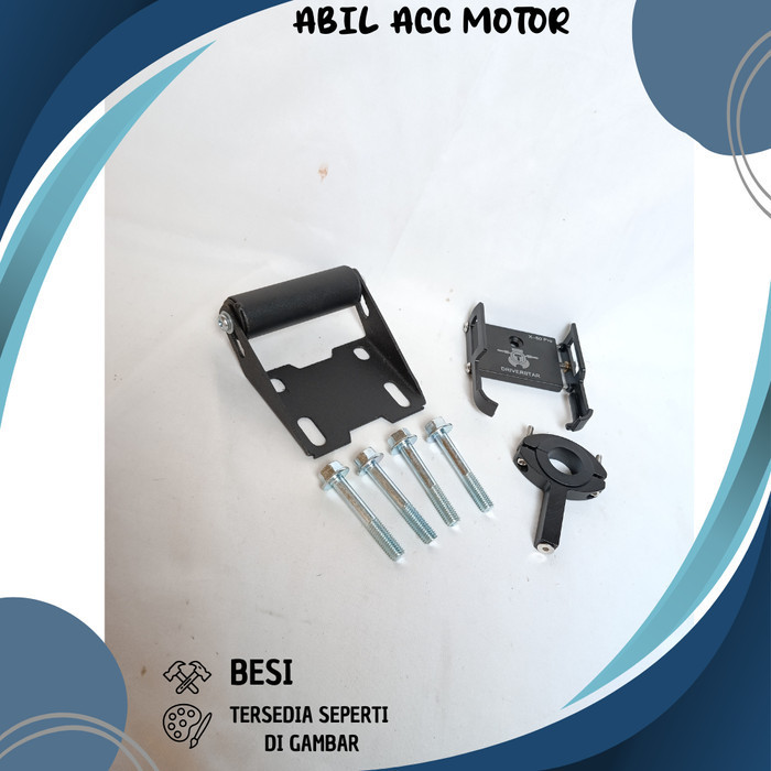 PAKET HOLDER HP BREKET BRACKET GPS HOLDER HP MOTOR PCX 150 PCX 160 COVER STANG HOLDER LOGAM