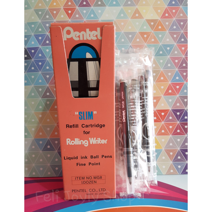 

ISI PULPEN PENTEL MG8 REFILL BOLPEN PEN PENA BALLPOINT MURAH