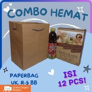 

Paperbag R5 BB Cokelat Polos Ukuran 18x13x22 cm Isi 12 Pcs / Paper Bag / Tas Kertas / Tas Kado / Tas Souvenir / Tas Snack / Hand Bag / Nasi Box