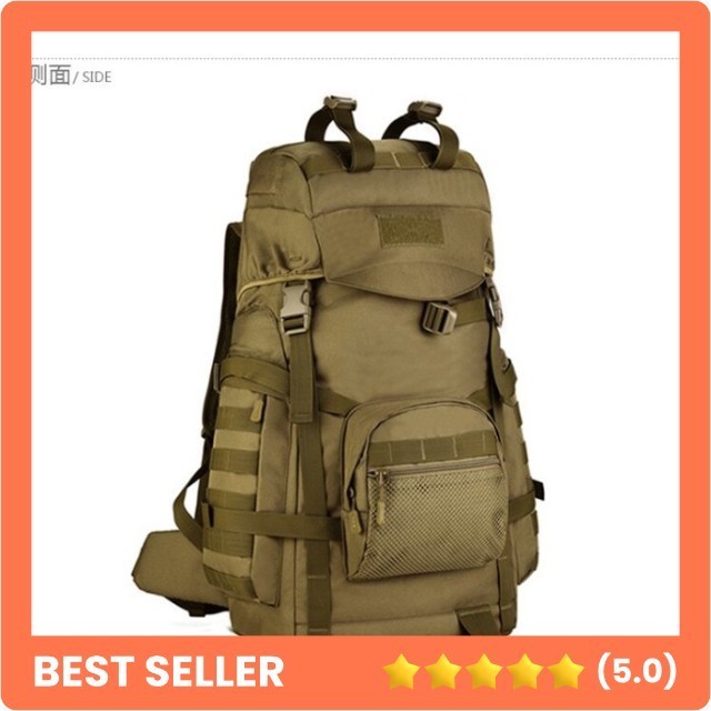 Tas ransel 60L Kapasitas Besar Militer Ransel Taktis Backpack