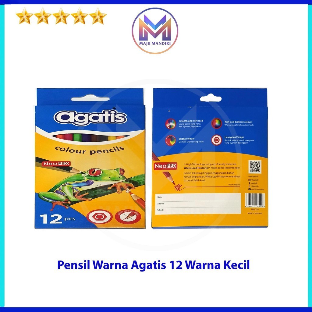 

Pensil Warna Agatis 12 Warna Pendek / Color Pencil 12 Colors