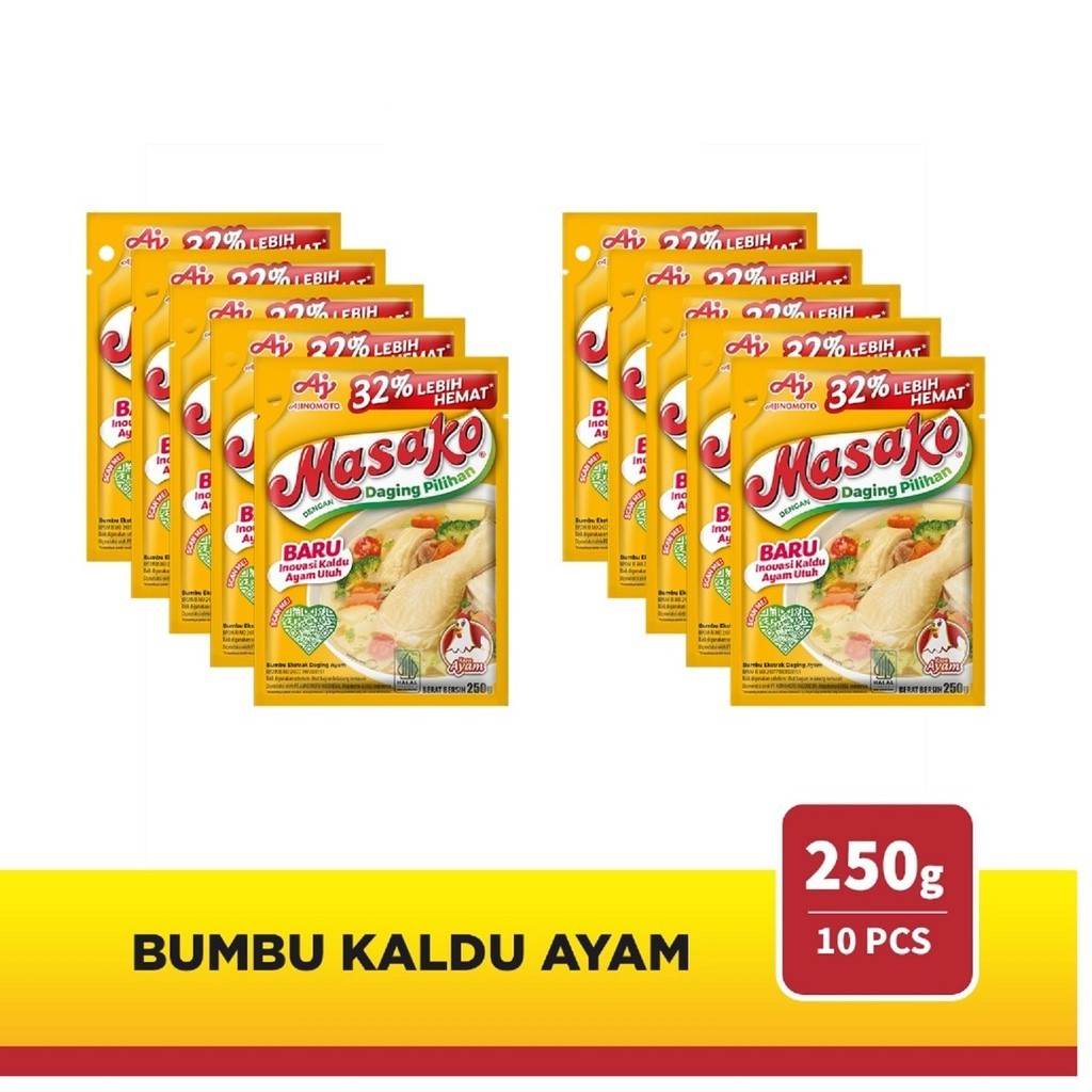 

Masako Bumbu Kaldu Ayam dan Sapi Penyedap Rasa 250g