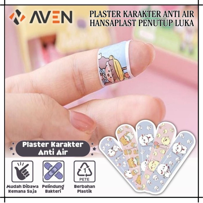 AVEN Plaster Karakter Anti Air Hansaplast Pembalut Luka Anak Dewasa