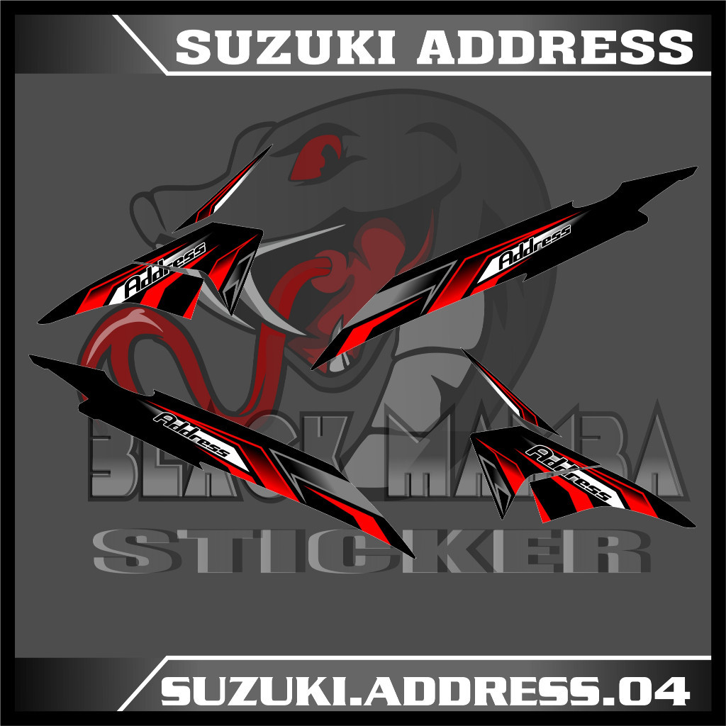 STRIPING VARIASI SUZUKI ADDRESS STICKER MOTOR SUZUKI ADDRESS 09