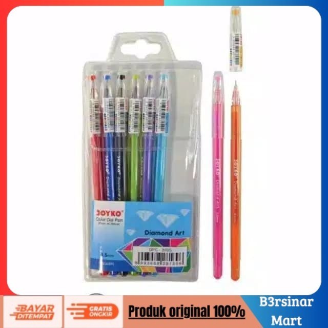 

[[KUALITAS TERBAIK]] Pulpen Joyko Gel Diamond Art 8 Warna COD