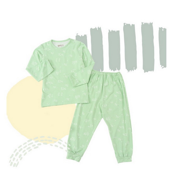 Ambar Emico TENCEL™ Toddler Pyjamas Set Baby - PJs Piyama Anak Balita Bayi - Melon (NEW), 4Y