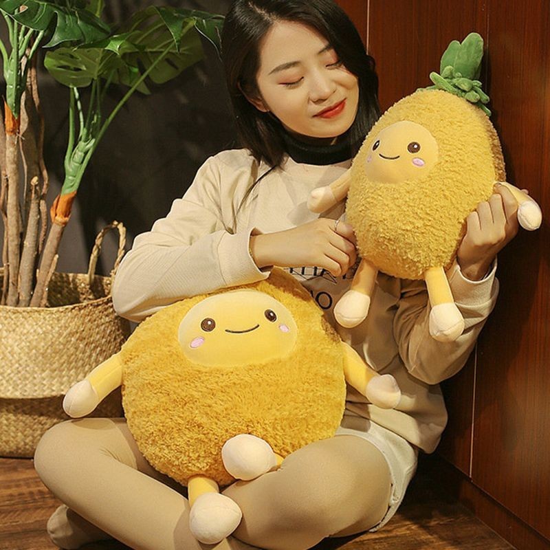 Bantal Nanas Mainan Mewah Bantal Buah Semangka Bantal Boneka Bantal Tempat Tidur Besar Bantal Panjan