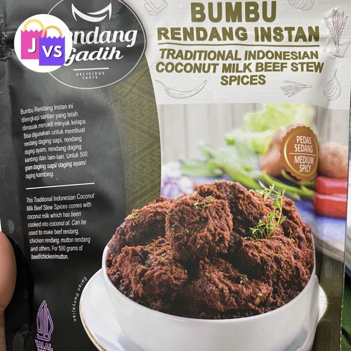

Bumbu Rendang Instan - Rendang Gadih - Medium Spicy - Pedas